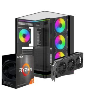 PC GAMER R5 7600 RAM 16GB NVME 1TB RX 9070 LED 27" COMPLETA