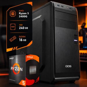 PC AMD RYZEN 5 3400G RAM 16GB SSD 240GB