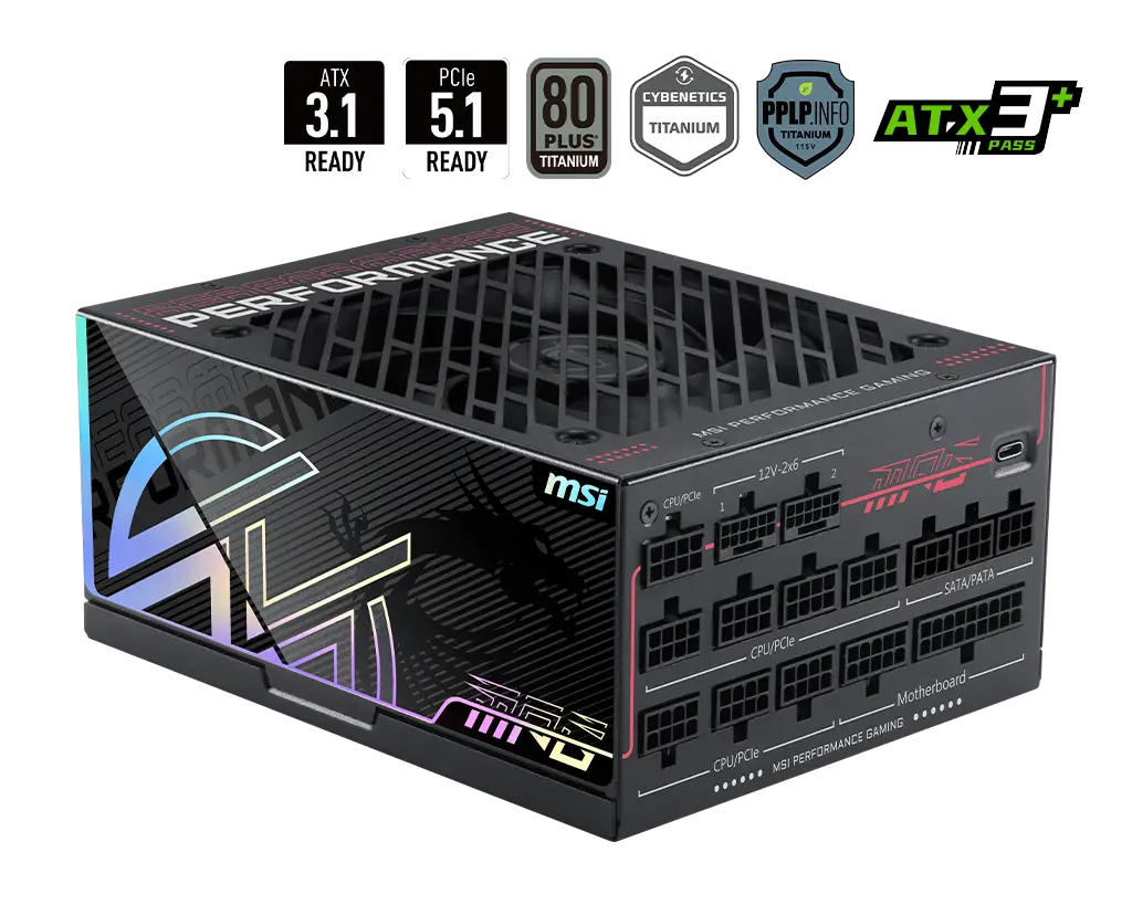 FUENTE 1600W MSI 80 + TITANIUM MPG AI1600TS PCIE5 - Imagen 6