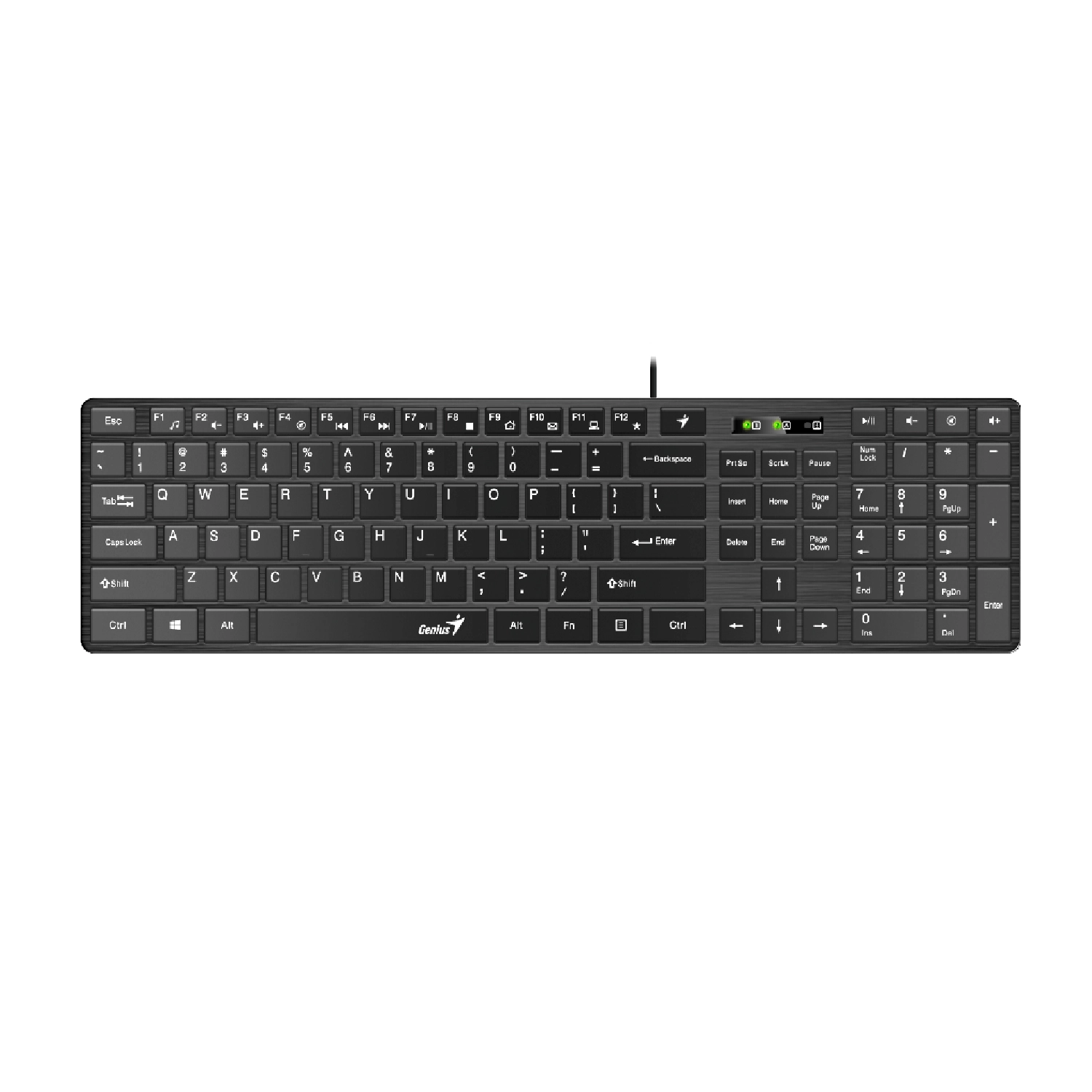 TECLADO C/CABLE GENIUS SLIMSTAR 126 NEGRO