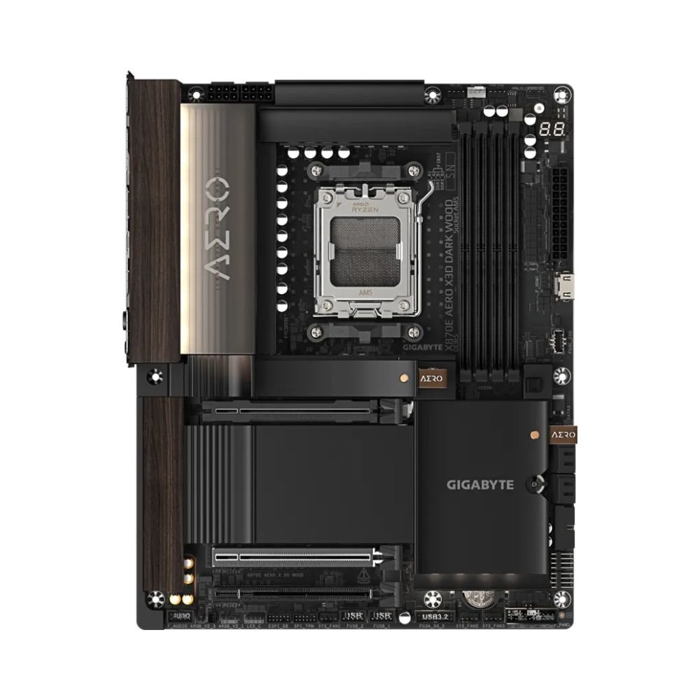 MOTHERBOARD GIGABYTE AERO X870E AM5 DARK WOOD