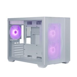 GABINETE COOLER MASTER ELITE 461 3*FAN ARGB M-ATX WH