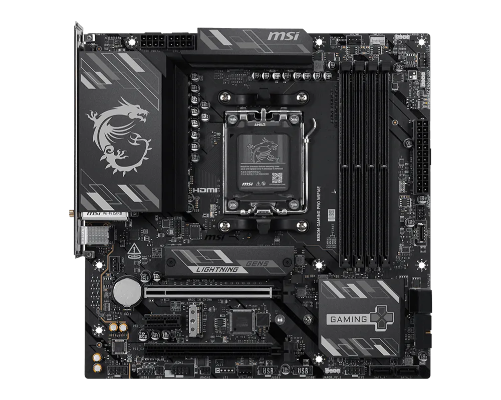 MOTHER MSI AM5 B850M GAMING WIFI6E DDR5 BOX M-ATX - Imagen 2