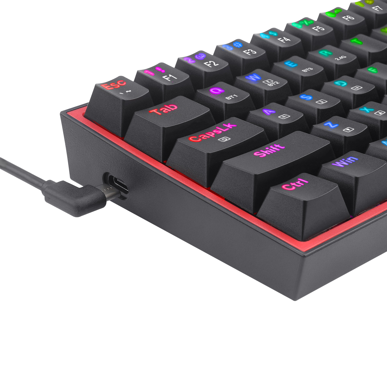 TECLADO MECANICO FIZZ PRO K616 INALAMBRICO NEGRO - Imagen 3