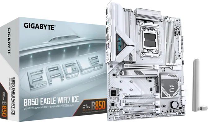 MOTHERBOARD GIGABYTE B850 EAGLE WIFI7 ICE AM5 DDR5 - Imagen 4