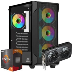 PC GAMER RYZEN 7 X3D 16GB RAM NVME 1TB RTX 5060 700W 80+ BRONZE